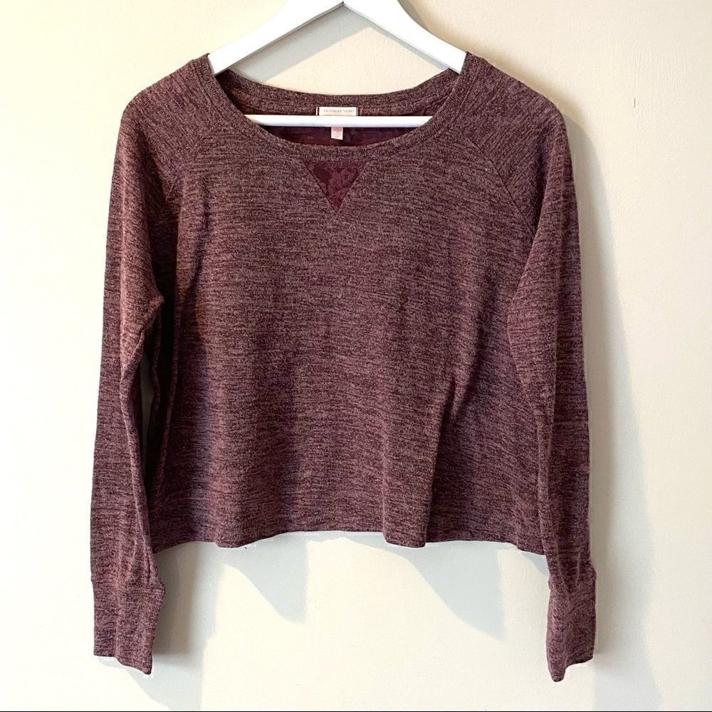 Victoria’s Secret long sleeve crop lace small purple long sleeve - Picture 1 of 8